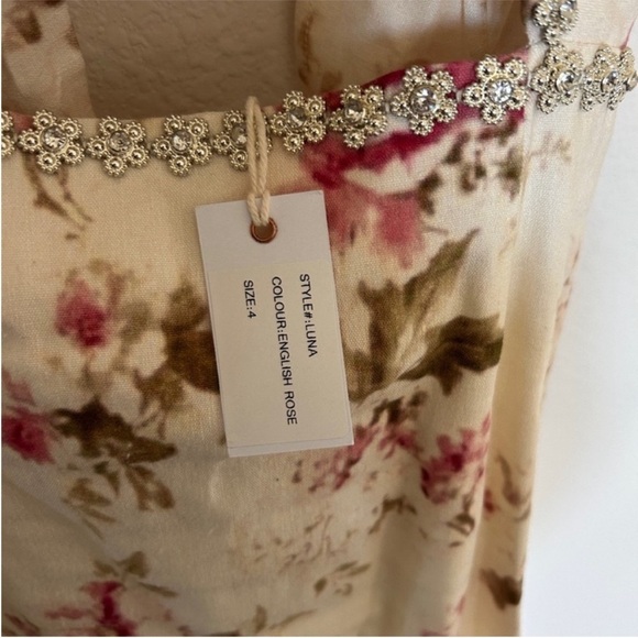 V. Chapman Luna Floral Midi Dress NWT - Picture 12 of 14